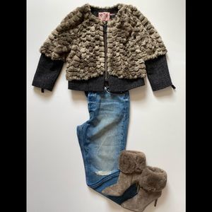 Juicy Couture Fur Bomber Jacket